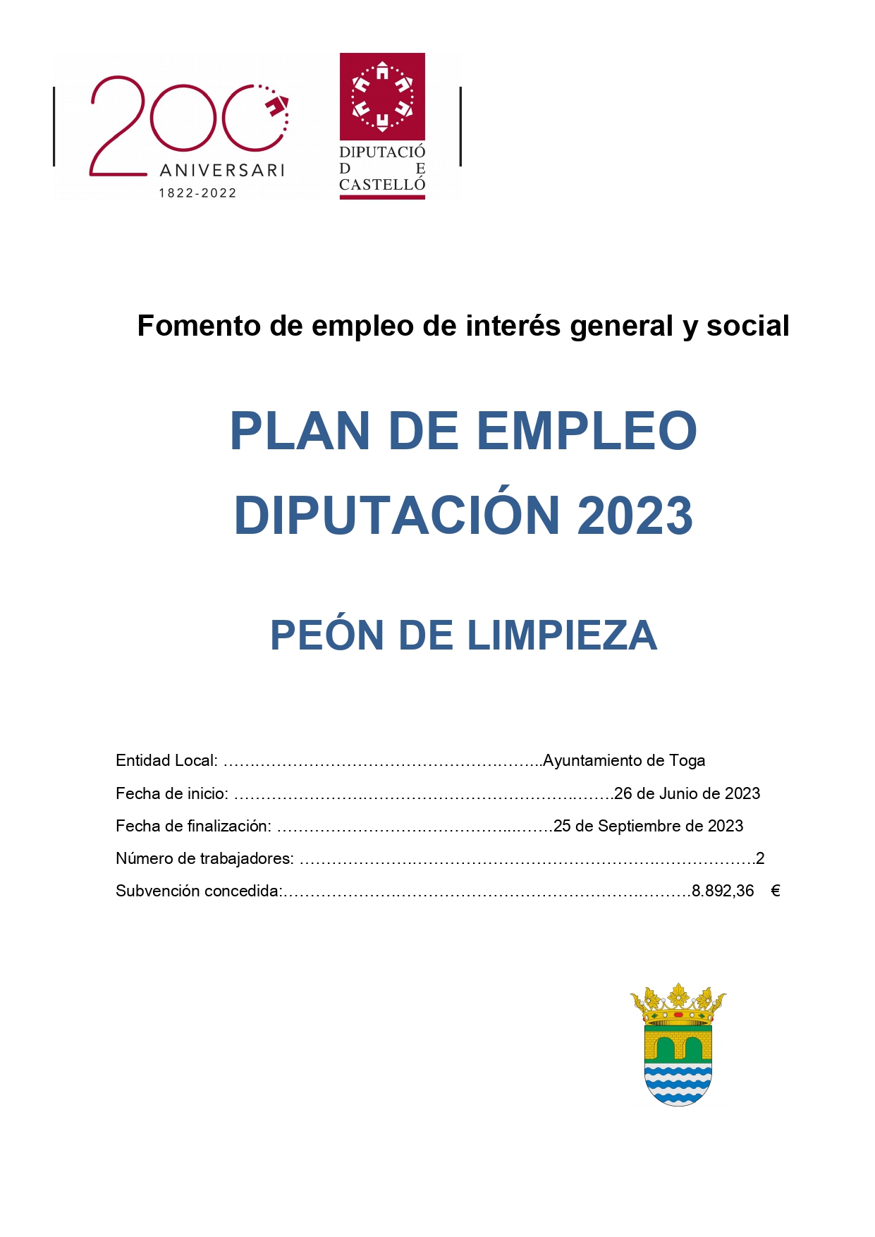 PLAN DE EMPLEO 2023